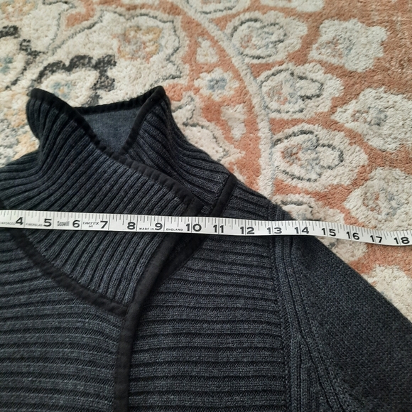 Wool blend gray open cardigan sweater - Picture 12 of 12